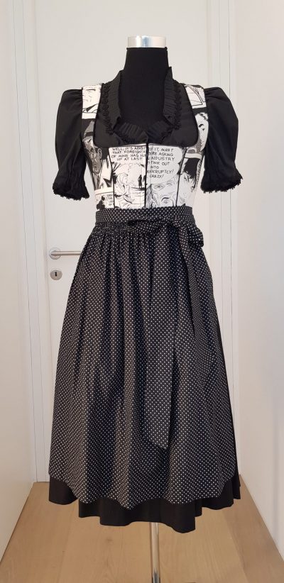 Dirndl, schwarz, Dirndlherz