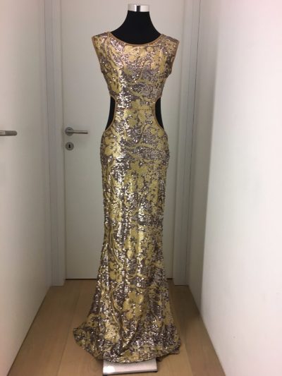 Ballkleid, gold, Callisti Fashion