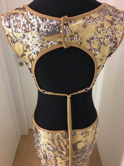 Ballkleid, gold, Callisti Fashion