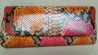 Clutch, Krokoimitat, rot