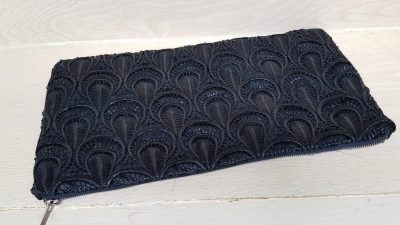 Clutch, gelackte Spitze, schwarz