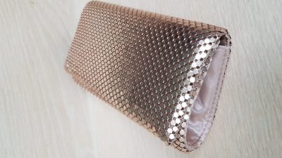 Clutch, nude, Glitzer