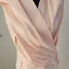 Asymetrisches schlichtes Kleid in rosa, knielang