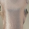 Asymetrisches Paillettenkleid in rose mit Fledermausärmeln