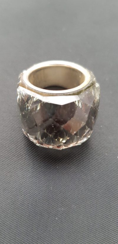 Ring, schwarz, Swarovski