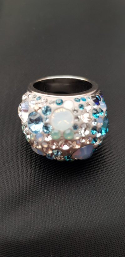 Ring, blau, Swarovski