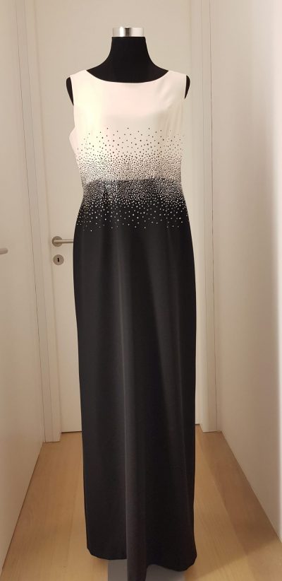 Ballkleid, Erika Süss, schwarz, weiß